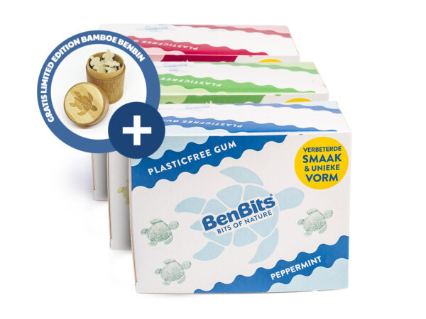 BenBits Plasticvrij Kauwgom Groot Pakket Totaal | 3x14 pack